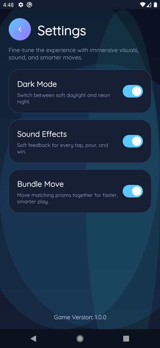 Dark mode settings
